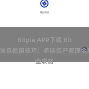 Bitpie APP下载 Bitpie钱包使用技巧：多链资产管理全攻略