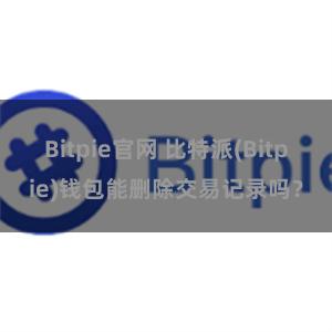 Bitpie官网 比特派(Bitpie)钱包能删除交易记录吗？