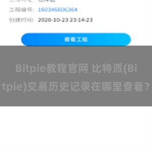 Bitpie教程官网 比特派(Bitpie)交易历史记录在哪里查看？