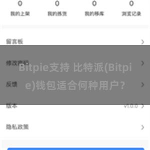 Bitpie支持 比特派(Bitpie)钱包适合何种用户？