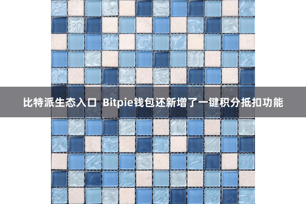 比特派生态入口  Bitpie钱包还新增了一键积分抵扣功能
